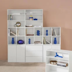 sweeek Libreria modulabile decorazione legno 9 elementi