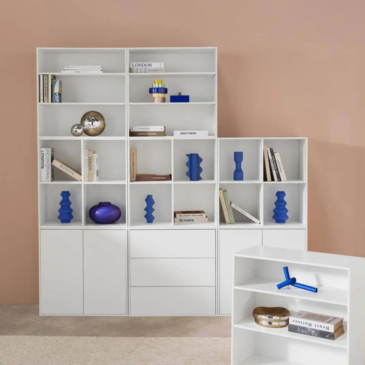 sweeek Libreria modulabile decorazione legno 9 elementi