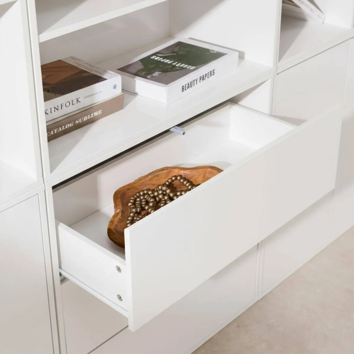 sweeek Libreria modulabile decorazione legno 9 elementi