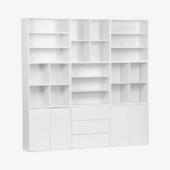 sweeek Libreria modulabile decorazione legno 9 elementi