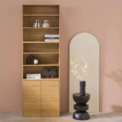 Libreria modulare con 2 ante e 5 livelli