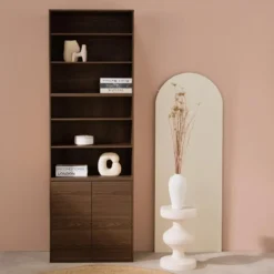 Libreria modulare con 2 ante e 5 livelli