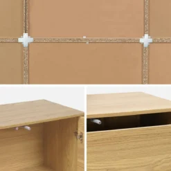 sweeek Libreria modulare decorativa in legno con 9 elementi