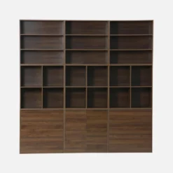 Libreria modulare decorativa in legno con 9 elementi