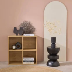 sweeek Libreria modulare in legno a 2 ripiani, 4 vani