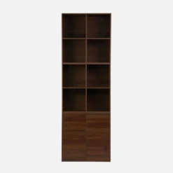 Libreria modulare in legno a 2 ripiani, 4 vani