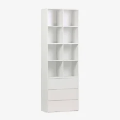 Libreria modulare in legno, 3 cassetti 8 vani