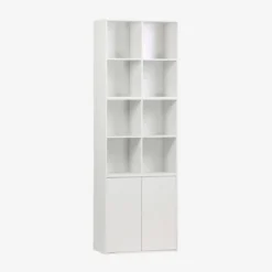 sweeek Libreria modulare in legno 3 elementi, 2 ante 8 vani