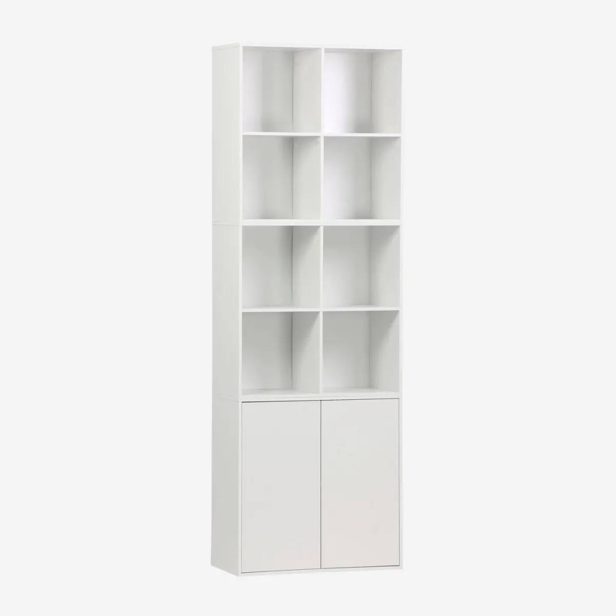 sweeek Libreria modulare in legno 3 elementi, 2 ante 8 vani