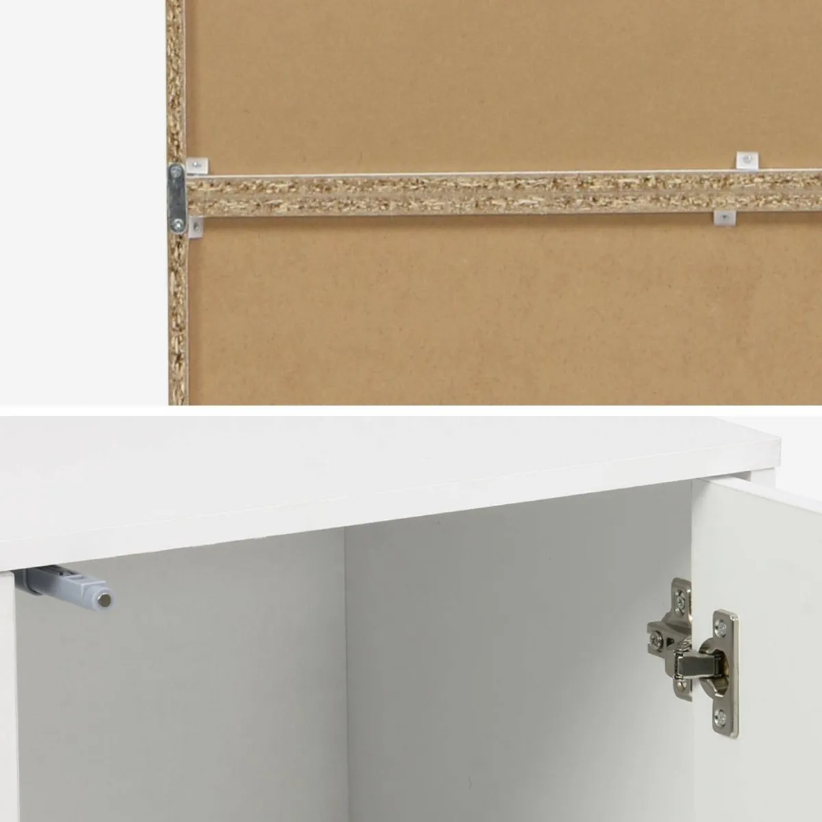 sweeek Libreria modulare in legno 3 elementi, 2 ante 8 vani
