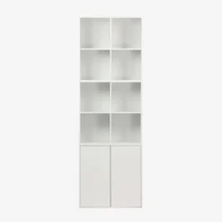 sweeek Libreria modulare in legno 3 elementi, 2 ante 8 vani