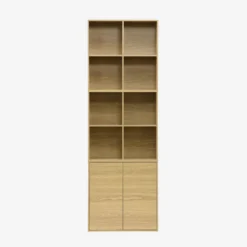 Libreria modulare in legno 3 elementi, 2 ante 8 vani