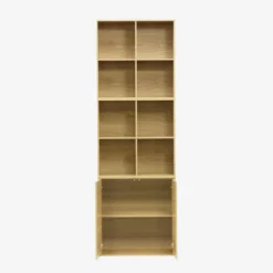 Libreria modulare in legno 3 elementi, 2 ante 8 vani