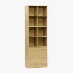 Libreria modulare in legno 3 elementi, 2 ante 8 vani