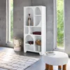 sweeek Libreria organica bianca effetto legno con 8 vani