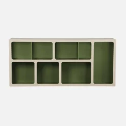 sweeek Libreria organica in legno bicolore con 8 scomparti