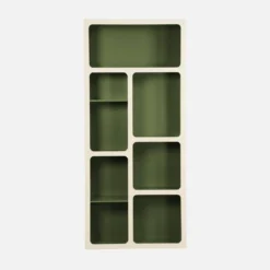 sweeek Libreria organica in legno bicolore con 8 scomparti