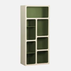 sweeek Libreria organica in legno bicolore con 8 scomparti