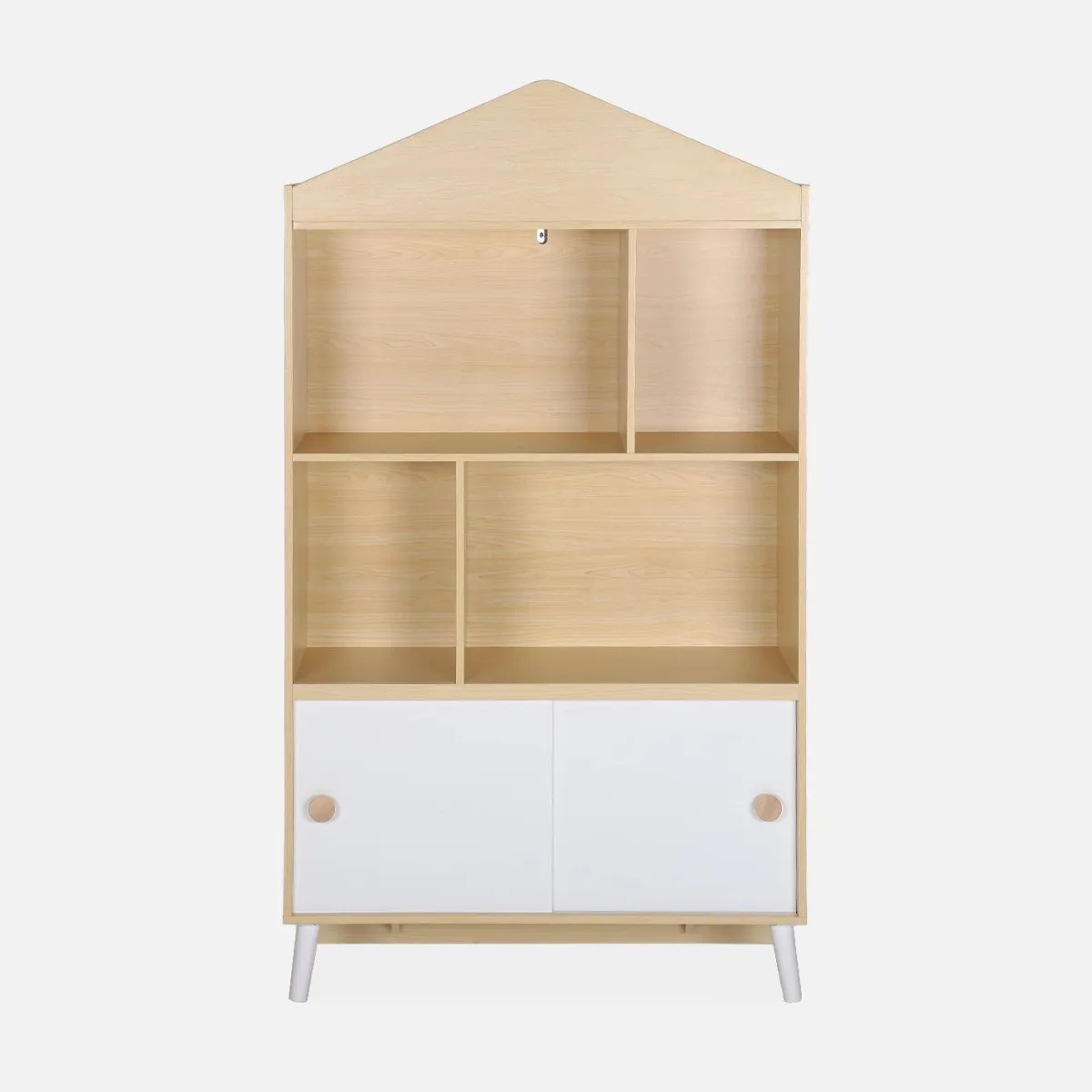 sweeek Libreria per bambini a 2 ante, scaffali