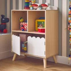 sweeek Libreria per bambini a 2 ripiani e 2 ante