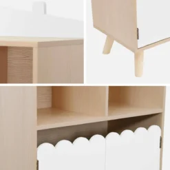sweeek Libreria per bambini a 2 ripiani e 2 ante
