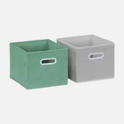 sweeek Libreria per bambini con 6 cestini in velluto