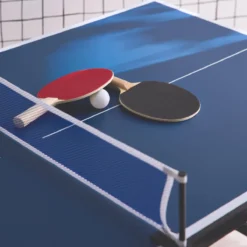 sweeek Mini tavolo da ping pong pieghevole per interni con 2 racchette e 3 palline, 150cm