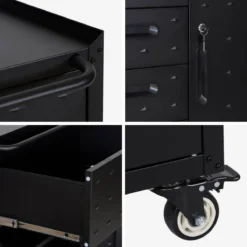 sweeek Mobile basso da garage con 4 cassetti e una porta