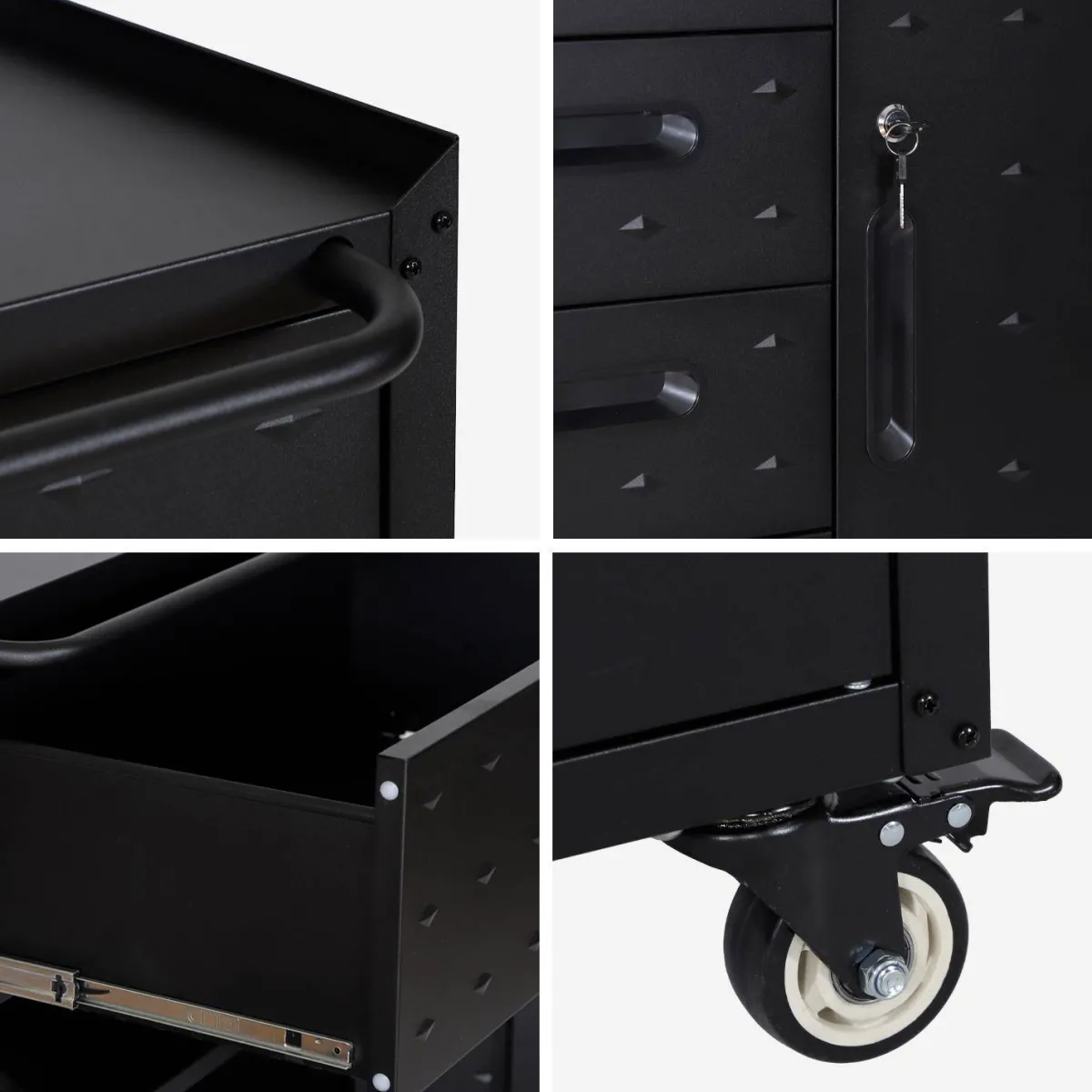 sweeek Mobile basso da garage con 4 cassetti e una porta