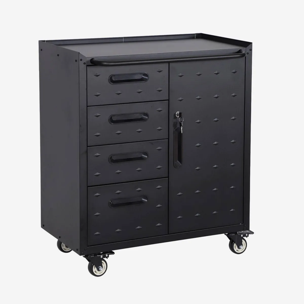 sweeek Mobile basso da garage con 4 cassetti e una porta