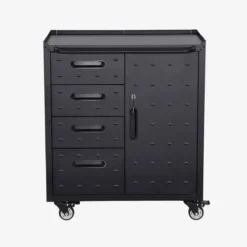 sweeek Mobile basso da garage con 4 cassetti e una porta