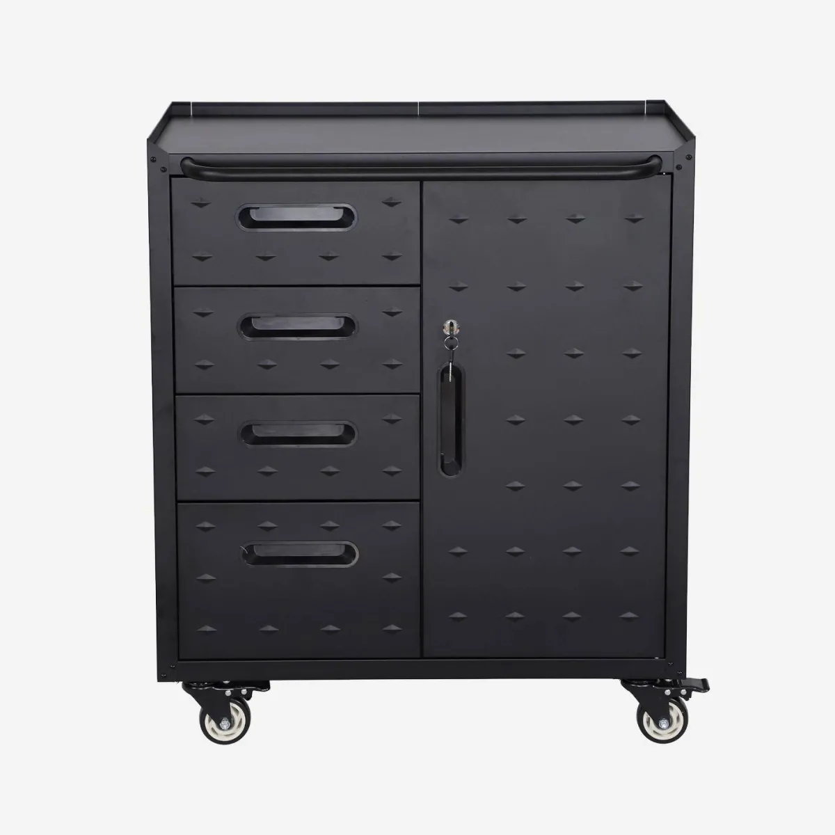 sweeek Mobile basso da garage con 4 cassetti e una porta