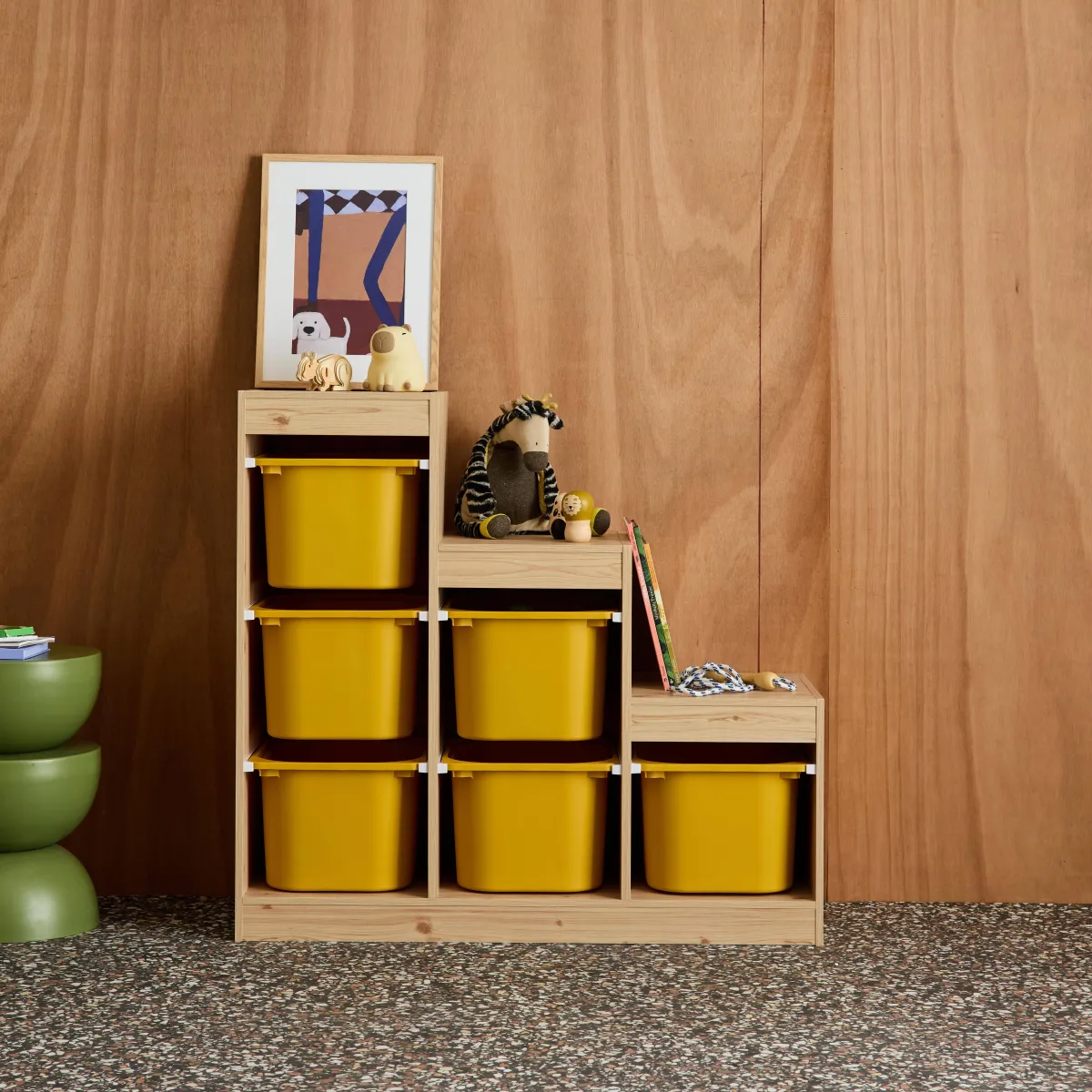 sweeek Mobile contenitore per bambini a scala con 6 contenitori