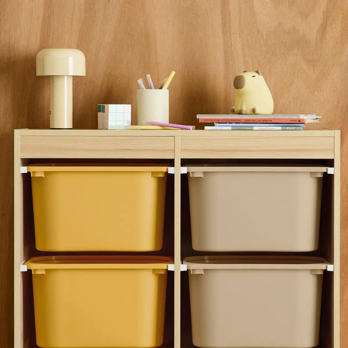 sweeek Mobile contenitore per bambini con 6 scatole colorate