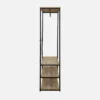 sweeek Mobile d'ingresso in metallo e legno con barra di sospensione, 3 livelli