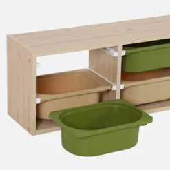 sweeek Mobile di stoccaggio per bambini con 6 contenitori colorati