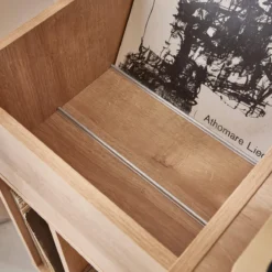 sweeek Mobile per vinili con decorazioni in canna e legno