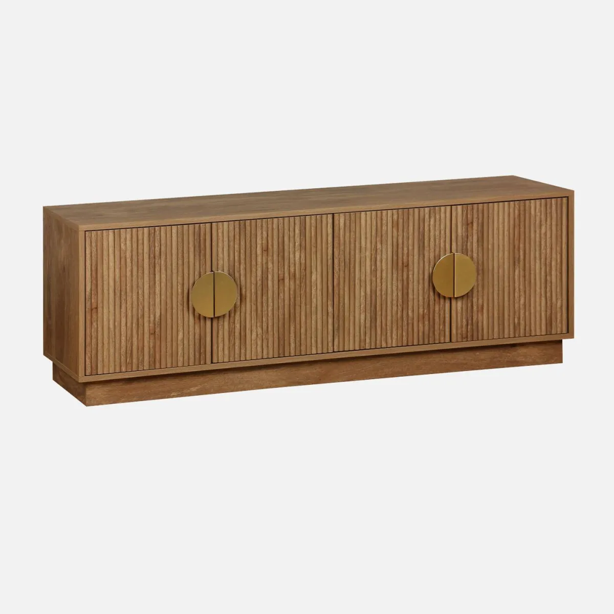 sweeek Mobile TV a 4 ante effetto legno esotico, 140cm