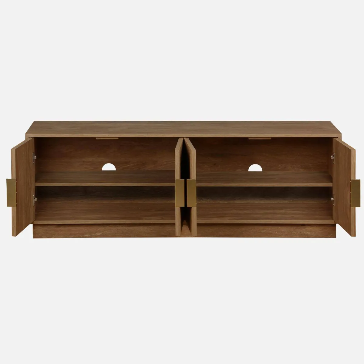 sweeek Mobile TV a 4 ante effetto legno esotico, 140cm