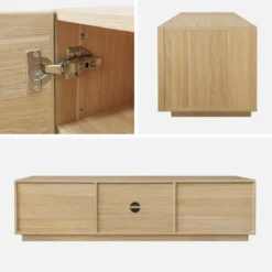 sweeek Mobile TV decorativo in legno 3 ante 180cm