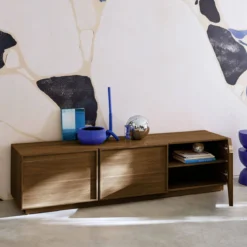 Mobile TV decorativo in legno 3 ante 180cm