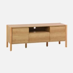 sweeek Mobile TV decorazione legno 2 ante 1 cassetto 140cm