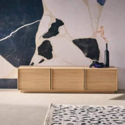 sweeek Mobile TV decorazione legno 3 ante 140cm