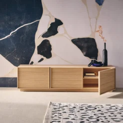 sweeek Mobile TV decorazione legno 3 ante 140cm