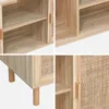 sweeek Mobile TV effetto canna e legno, 120cm