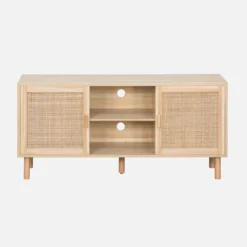 sweeek Mobile TV effetto canna e legno, 120cm