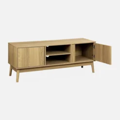 sweeek Mobile TV effetto legno 2 ante, 120cm