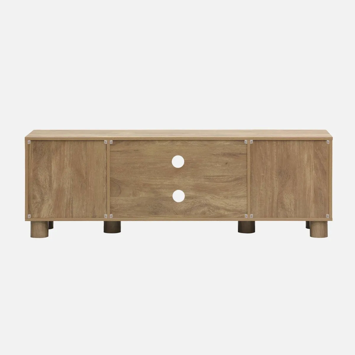sweeek Mobile TV esotico effetto legno di mango 2 ante reversibili, 155cm