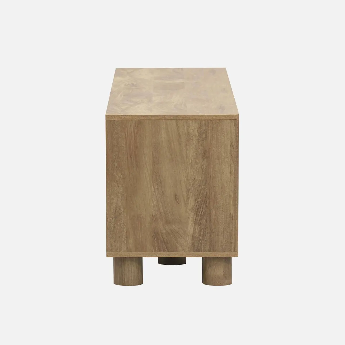 sweeek Mobile TV esotico effetto legno di mango 2 ante reversibili, 155cm