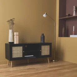 Mobile TV in cannage 2 livelli, 120cm